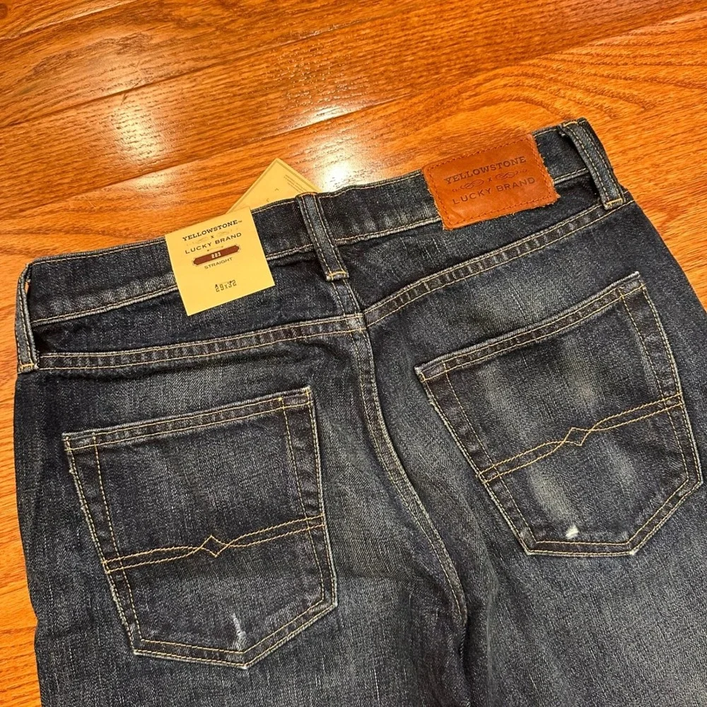 New Lucky‎ Brand x Yellowstone 223 Straight Leg Jeans Mens 29x32 Dark Wash Fade